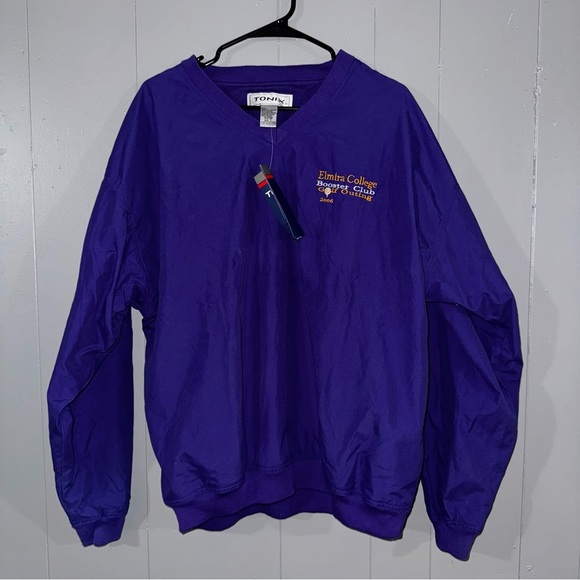NWT Elmira College Jacket Booster Club Golf Windbreaker 2006 Blue Men’s Size L - Picture 1 of 12